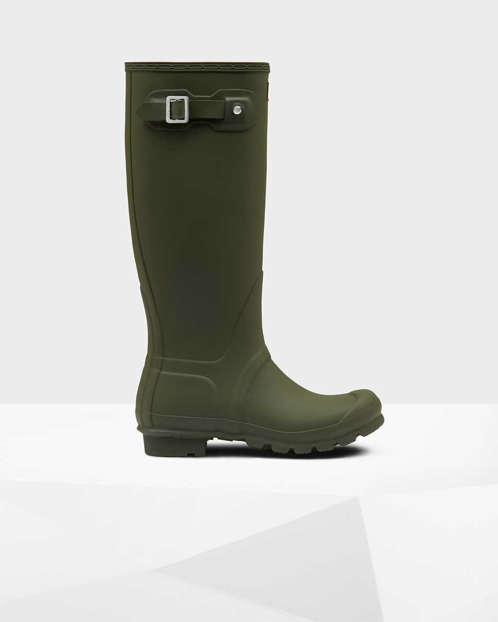 Stivali Pioggia Hunter Original Tall Donna - Verde Scuro Oliva | 871-486537 IT